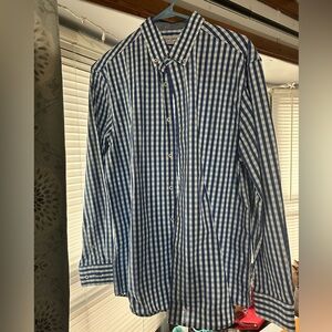 Nick Graham Blue and White Checkered Men's Shirt